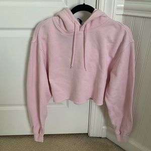 Baby Pink H&M cropped hoodie